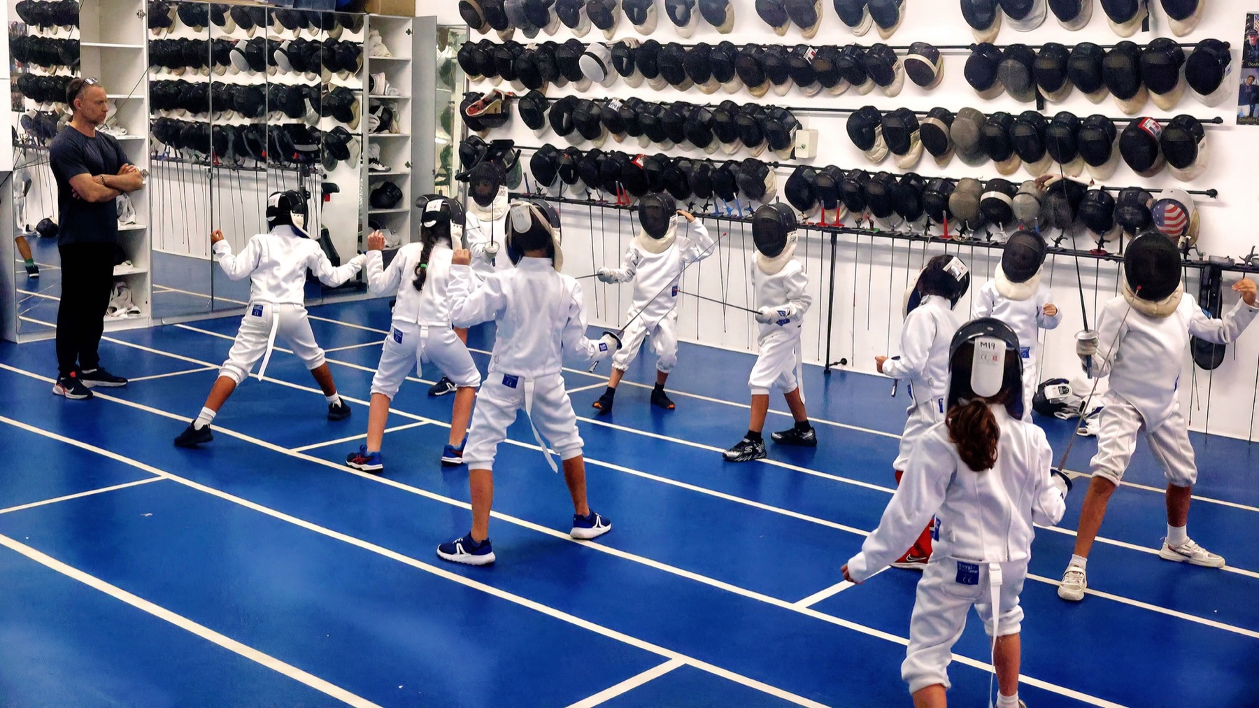 Cours d'escrime au club Paris Nord
